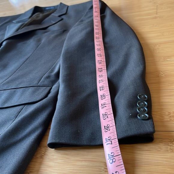 ALFANI Macy's Men's Store 2 Piece 100% Wool Suit 42L Dkbrown 3 Button - Picture 5 of 15
